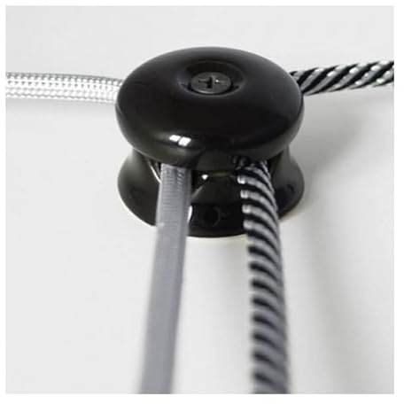 Passe Câble, Isolateur en Porcelaine Noire pour 2 Câbles électriques textile : Sécurité et style raffiné