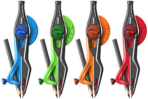 Helix Universal-Verriegelungskompass, 50 Stück, Blau, Grün, Orange und Rot (37280)