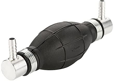 LST Handpumpe Umfüllpumpe rechklig für Benzin, Diesel, Wasser & Öl, uelle Kraftstoffpumpe Siphonpumpe mit 90 Grad Anschluss für 8mm Schlauch-Innendurchmesser