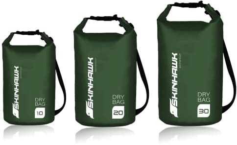 Skinhawk Dry Bag 10L / 20L / 30L wasserdichte Tasche/Waterproof/Trockensack/Trockenbeutel/Trockentasche/Rucksack