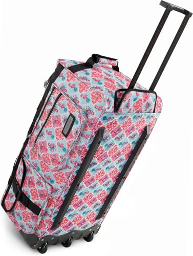 normani Stabile Reisetasche Trolley Big Size XL 80-150 Liter mit 2 Rollen –Robust und wasserabweisend - Leichter Reisetrolley XL Tasche NEU Verschiedene Größen Blau/Rosa / 80 Liter XXL