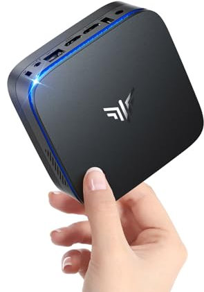 NiPoGi AK1PLUS Mini PC Ιntel Alder Lake-Ν N95(bis zu 3,4 GHz) 8GB DDR4 256GB SSD,Micro PC, 2,5-Zoll-SSD/Gigabit Ethernet/2.4+5G WiFi/BT4.2/4K@60Hz UHD Dual Display Mini Computer Büro/Schule