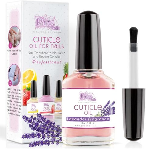 Olio Cuticole Unghie per mani e piedi Professionale 12ml - Fragranza Lavanda- Olio Idratante e Rigenerante per Cuticole di Mani e Piedi
