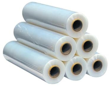 6 rullar stretchfolie – pallfolie förpackningsfolie flyttfolie – 23 μm – ca. 1,5 kg per rulle – transparent