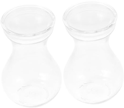 Zerodeko 2st Hyazinthenvase Hochzeitsdekorationen Alte Vase Klare Pflanzentöpfe Jahrgang Schreibtischdekoration Vase Im Einfachen Stil Korbdekor Glas Anlage Behälter Für Blumenarrangements