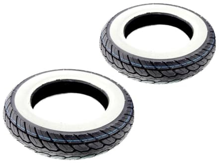 Weißwand Reifen Satz 120/70-12 + 130/70-12 passend für Vespa GT, GTS, GTV 125, 250, 300 – Klassischer Look & zuverlässige Performance