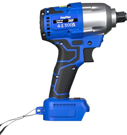 ANSIMIDA Cordless Impact Wrench 1/2 inch, 300Nm Brushless Electric Impact Wrench/Impact Drill for Car, Home (Body Only)
