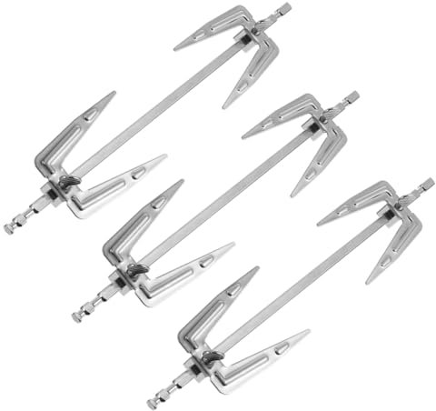 POPETPOP 3 STK Drehspieß Fischgabeln Grillzubehör aus Stahl grillspieß Set grillgabel Luftfritteuse Airfryer Fleischgabel vielseitige Rostfreier Stahl Bratgabel Grillspieße rotieren