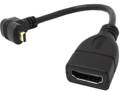 chenyang Câble adaptateur micro HDMI mâle vers HDMI femelle 4K HDTV coudé à 90° vers le haut 10 cm