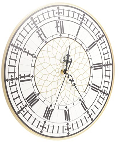 BIUDECO Große Wanduhr Aus Kunststoff Und Pu Geräuscharm Schlichte Wohnkultur Uhr Für Schlafzimmer Wohnzimmer Ohne Batterie