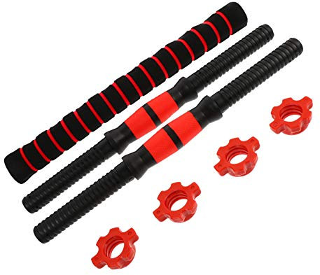 Sosoport Hantelstange Mit Rutschfestem Griff Hochpräzises Gewindedesign 40cm Stahl Hantelzubehör Für Krafttraining Zu Hause
