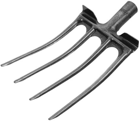 BESPORTBLE Testa Di Ricambio Per Da Letame in Acciaio Denti Per Dissodamento Del Terreno Rastrello Per Letame Per Agricoltura e Paesaggistica