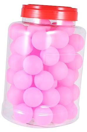 HANABASS 60 Stück Tischtennisbälle 40mm Kunststoff Pink Nahtlos Ausbalanciert Langlebig Für Indoor Und Outdoor Anfänger Sportspieler Geschenk