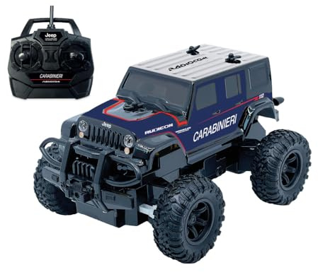 ODS - Radiocom - Jeep Wrangler Carabinieri, Auto RC 27 MHz, 7 Funzioni, Scala 1:24, Età Consigliabile 6+