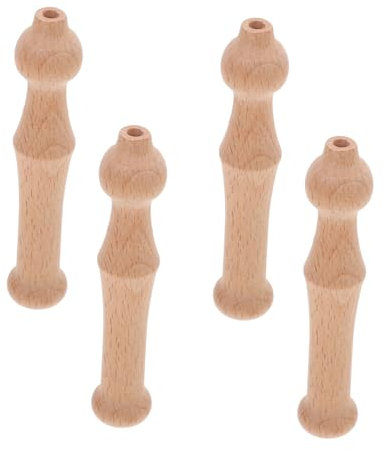 HOODANCOS 4piezas Agujas De Punzón De Madera Para Manualidades Fieltro Herramientas De Bordado y Puntada Soporte De Mango Para Diy y Proyectos Creativos