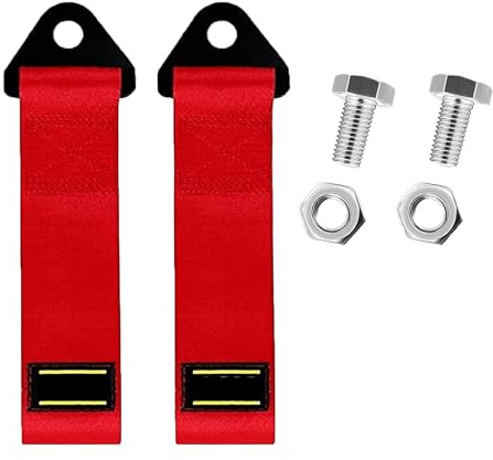Cinghia di Traino Rosso,Corda per Rimorchio in Nylon,Veicolo Di Emergenza Rimorchio Corda,Cinghia Di Traino Professionale per Rimorchio,Cinghia di Traino da Corsa ad Alta Resistenza