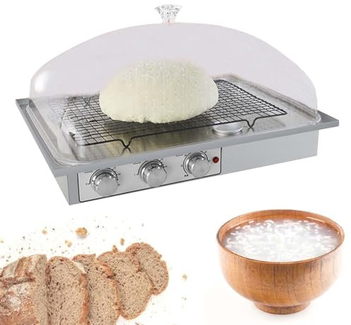 ÉTuve De Fermentation éLectrique, TempéRature Et Humidité RéGlables Avec PréCision, Fermentation Pour Pain Au Levain à Domicile BoîTe, Fermenteur, Couvercle Visible à 360°,5kg