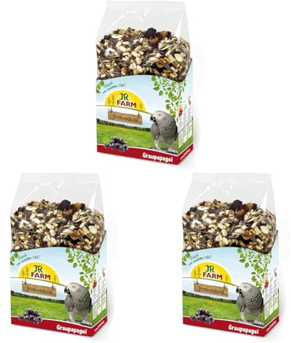 JR FARM Birds Individual Graupapagei 950 g (Packung mit 3)