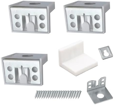 Schrankaufhänger Verstellbar 4 stk Wandmontage Wandhalterung 5x4.6x3.5 cm | Schrankaufhängung weiß Wandbefestigung Schrank Schrank Aufhänger Schrank Wandbefestigung Für den Stauraum in der Küche
