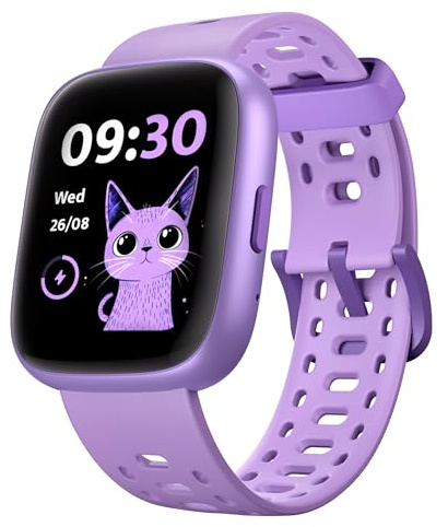 Enfit Smart Watch per bambini con Find My (solo iOS), orologio fitness tracker touch screen da 1,83, 80 contapassi, contacalorie con giochi di puzzle per ragazzi e ragazze 7-10 con/senza app, PL