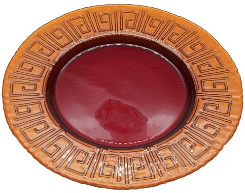 Gala&K | Caja de 6 bajoplatos de cristal | Colección GRIEGO | Redondos | Ø 33,5 cm.