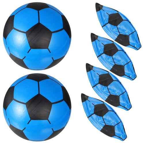 GALPADA 6 Piezas Balones Inflables de Fútbol para Juguete Deportivo Ligero para Entrenamiento y Seguro Color Aleatorio Color Aleatorio