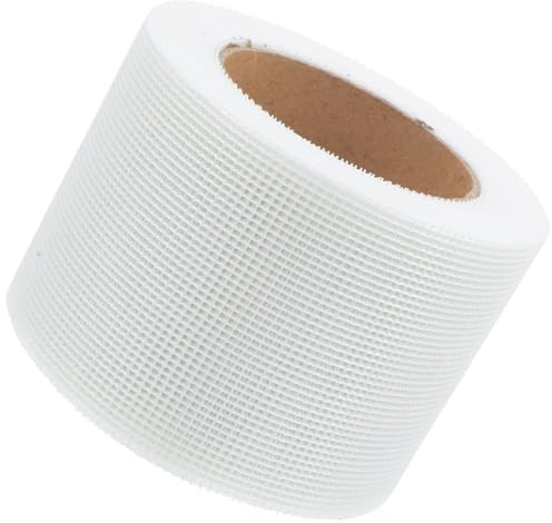 WOONEKY Nastro Adesivo per Cartongesso Autoadesivo, Nastro Sigillante a Rete per Crepe e Fessure Nelle Pareti, Rinforzo Muro Resistente e Autoadesivo 10cm X 30m, per Riparazioni
