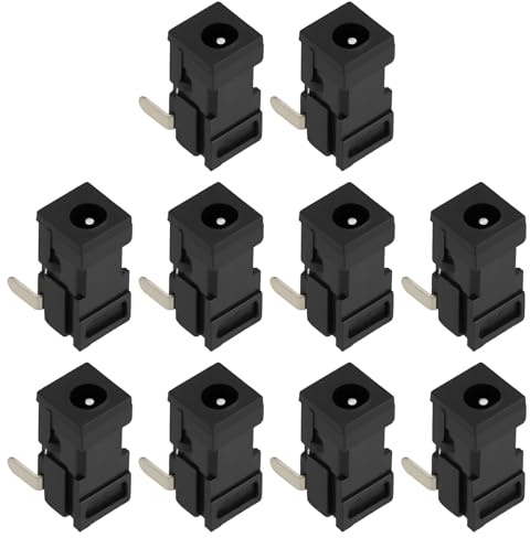EMSea 10pcs DC-011 3Pin DC Power Socket Female Jack THT 2.5 * 0.7mm PCB Mount for DIY Projects Small Radios and Portable Speakers