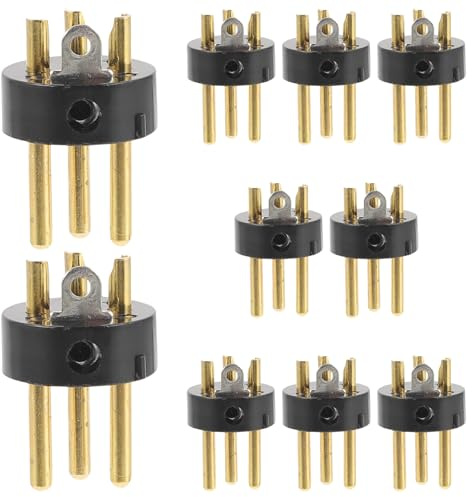 HOUDERCO Adattatore Xlr Microfono 3 Pin Maschio e Femmina, Connettore Audio Microfono a Tre Poli in Metallo Abs, Set da 10 Pezzi Compatibile per Altoparlanti e Dispositivi Audio