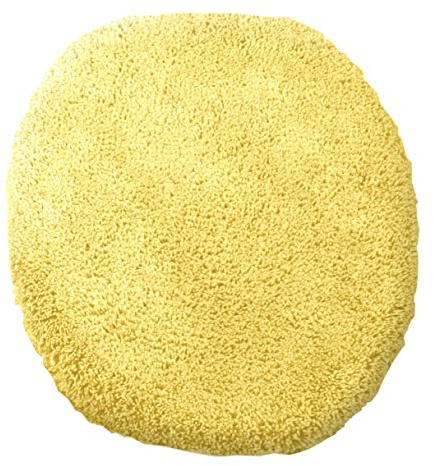Kinzler J-10000/06 hochwertiger Mikrofaser WC Deckelbezug Uni, 47x50 cm, flusenfrei, pflegeleicht, gelb