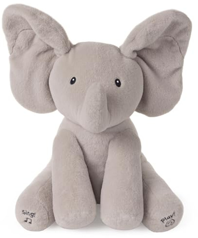 GUND Baby Animated Flappy the Elephant Plush, Singing Stuffed Animal Baby Toy for Ages 0 and Up, Gray, 12