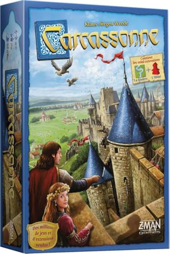 Carcassonne Asmodee - Juego de tejas - Idioma Francés