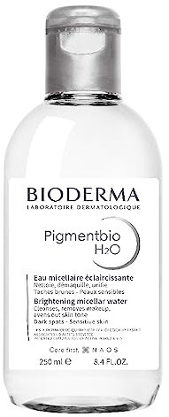 Bioderma Pigmentbio H2O Micellar Water - Anti-Dark Spot Brightening Cleanser Formulated for Skin with Hyperpigmentation, Gentle Make Up Remover, 250ml