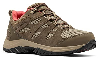 Columbia Redmond 3 WP, Zapatillas de senderismo y trekking, Mujer, Pebble Red Coral 2023, 37 EU