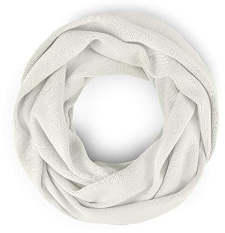 Neverless® Damen Loopschal Strickschal Schlauchschal Schal Feinstrick einfarbig creme