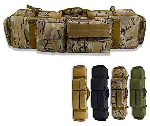 SJASD Waffentasche fiur Langwaffen,M249-Gewehr-Gewehr-Beutel-SchießenAufbewahrungsbehälter,Taktische Waffentasche Armee Airsoft,Outdoor Schulter Rucksack - 100cm/39,Vamouflage