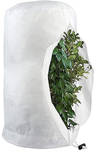 Pflanzenschutz Winter Winter Pflanzenschutzsack Reißfest Pflanzenabdeckung Frostschutz Vlies Winterschutz ​Haube Kübelpflanzensack 80 * 60cm 2 Stück (Color : White, Size : 80 x 100cm)