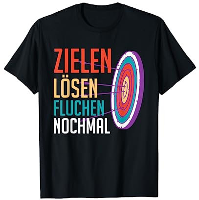 Zielen Lösen Fluchen Nochmal Bogenschießen Bogensport T-Shirt