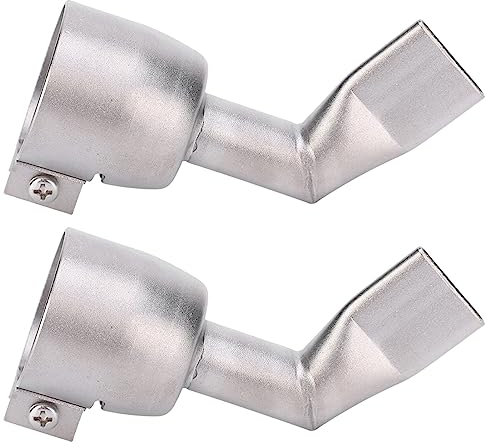 2 Stück Schweißpistole, Grad Edelstahl heiß 20 Mm 60 Grad Düse Düse Flach 120 für Wärme Luft Kunststoff Schweißbrenner Zubehör