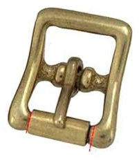1 Stück massive Messing-Rollenschnalle, einzelner Stift, Mittelsteg-Schnalle für Lederhandwerk, Tasche, Gürtelgurt, Halfter, Geschirr, Lederhandwerk, 16 mm