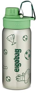 ergobag Edelstahl Trinkflasche Edelstahl Trinkflasche mit verschiedenen Motiven für Kinder, 500ml, BPA-frei, auslaufsicher, leicht zu reinigen Grün - Grün