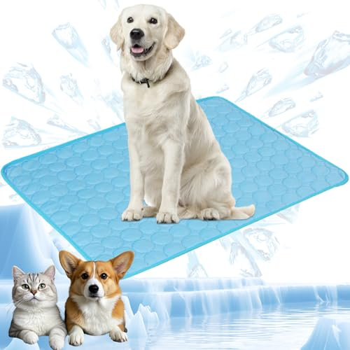 YXHZVON Haustier Kühlmatte Sommer Kühlkissen für Hunde Blau