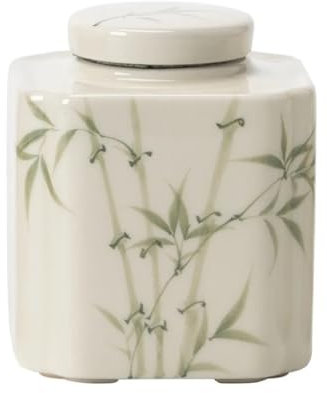 Grain Dispenser with Ceramic,Rice Container, Ceramic Ginger JarTea Jars Hand-Painted Tea Storage Jar Portable Tea Box Storage Box Tea Set Chinese Ceramic Loose Tea Storage Container Jar Tea Storage C