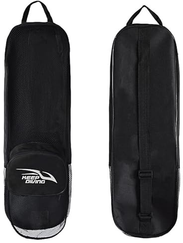Solinder Taucherflossen Tasche Tragbare Tauchflossentasche PVC-Flossenschutztasche mit Schultergurt zum Gerätetauchen