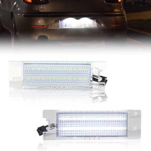 GSOWO LED Number Plate Light for Zafira B Vectra C Corsa C/D Insigina Astra J/H Adam Cascada Meriva A/B Tigra Twin Top, [42 SMD Chips] [Plug & Play], Rear Number License Plate Lamps, White Light