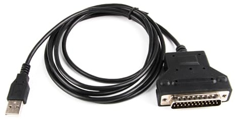 Fazvncv Cable adaptador USB a DB25 macho de 25 pines RS232 para impresoras vintage y escáneres de báscula electrónica, conexión de 180 cm