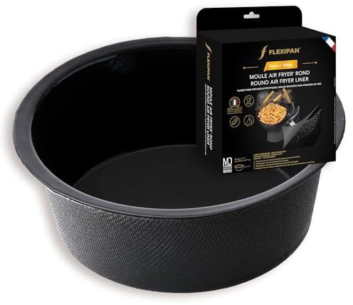 Flexipan Moule Rond Air Fryer 18 cm – Plats, Frites - Cuisson Optimale Sans Graisse - Facile à Utiliser, Qualité Professionnelle - Silicone, Chaleur Uniforme - Protection Cuisine Pratique
