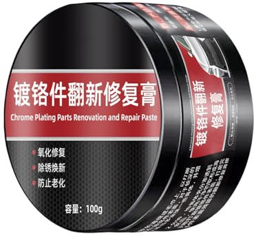 Lucidante per ruote in alluminio, dettagli auto, cromo, rinforzo, lucidante, lucidante professionale, in metallo, per rimuovere l'ossidazione, crema per paraurti auto, riparazioni cromate, protezione