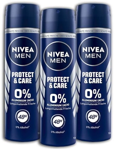 3 er Pack NIVEA MEN Deo Spray Protect&Care Deororant 3 x 150 ml