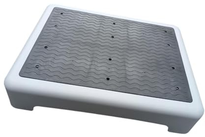DimyFew Duschhocker mit rutschfester Stufe für Innenräume und Außenbereiche, Schwarz